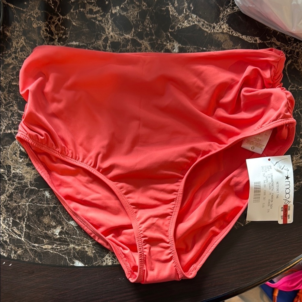 Macy's Vibrant Coral Swim Bottom